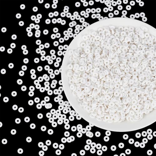 PH PandaHall 4560 Perline Heishi In Argilla Polimerica 6 Mm – 3 Colori Per Gioielli Fai Da Te