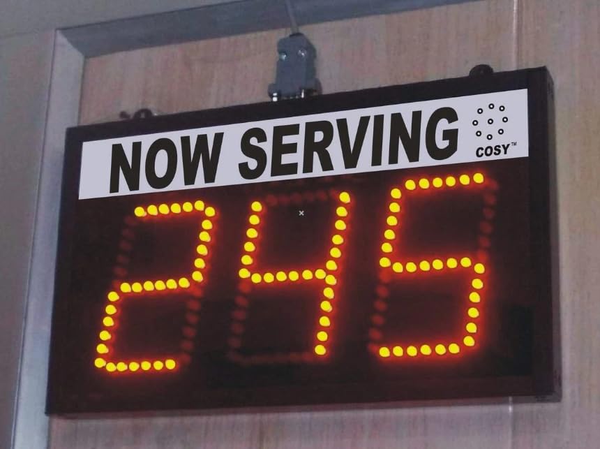 COSY 3 Digit Token Number Display High Bright, 4 inch high digits, 10 meter data cable-image-21