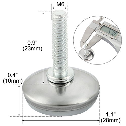Sourcing map Piedini livellanti per mobili,tavoli