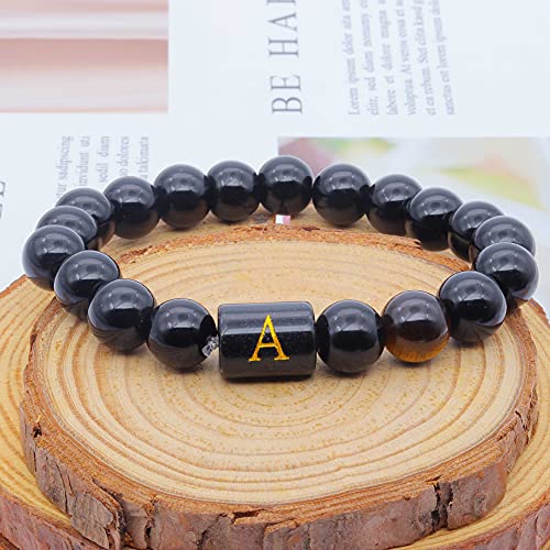 Pulsera de cuentas de piedra natural para hombre miniatura 3