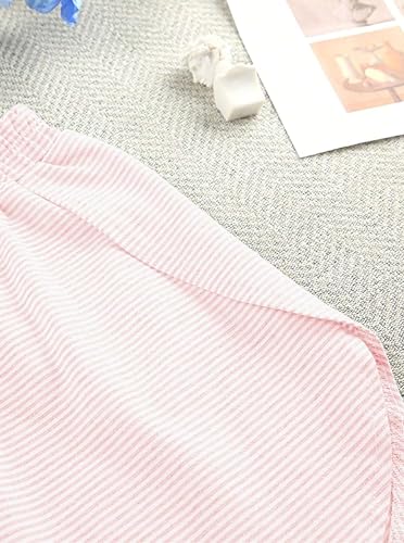 Image of Remidoo Women's Split Shorts Pajama Set Short Sleeve Tops and Shorts 2 Piece Pjs