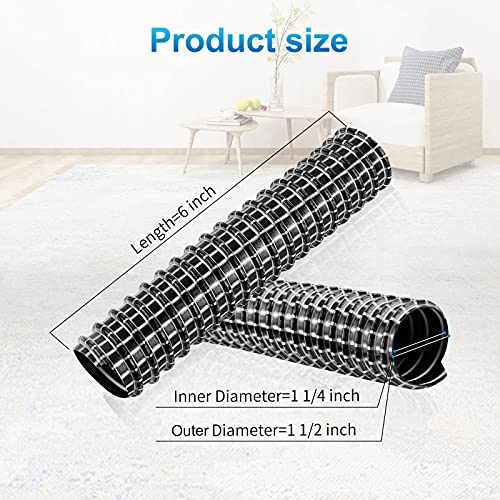 Image of Rocket Hose Replacement fit for Shark Rocket Vacuum Cleaner Models | Models HV300, HV302, HV320, HV321, Lower Nozzle Hose, 6 inch x 1.25 inch (1+1 Pack)