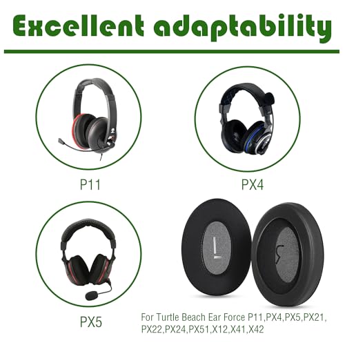 Almohadillas de reemplazo para Turtle Beach Ear Force PX51, compatibles con modelos PX21, PX22, PX24, PX51, X12, X41, X42, P11, PX4, PX5, con gel refrescante miniatura 2