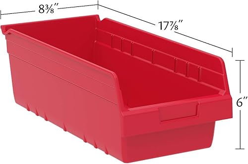 Miniatura 5 de Akro-Mils 30088 ShelfMax - Caja de almacenamiento de plástico, (18 x 8 x 6 pulgadas), azul, (paquete de 8)