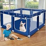 50x50x32 Inches Puppy Playpen with Gate, Dog Playpen for Puppies or Small Dogs, Dog Fence Pet Playpen for Indoor & Outdoor, Sturdy Safety