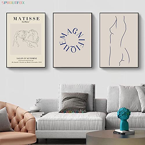 Matisse Nature Poster Art Gravures Décoratives en Toile Abstraite 30x45cm