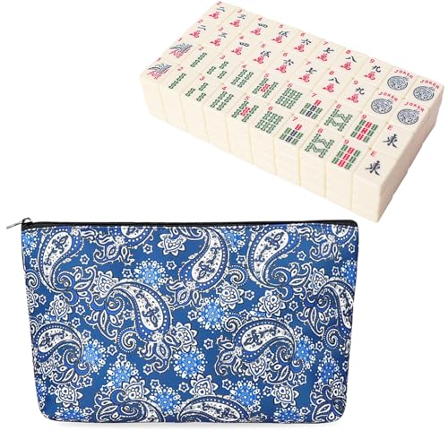 Juego de fichas American Mahjong con bolsa de transporte miniatura 1