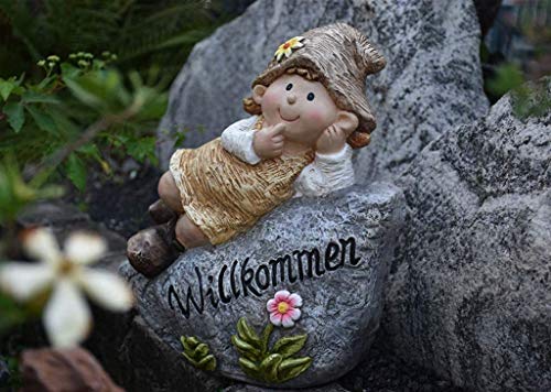 Statue d'extérieur elfe de jardin en résine rétro H32CM