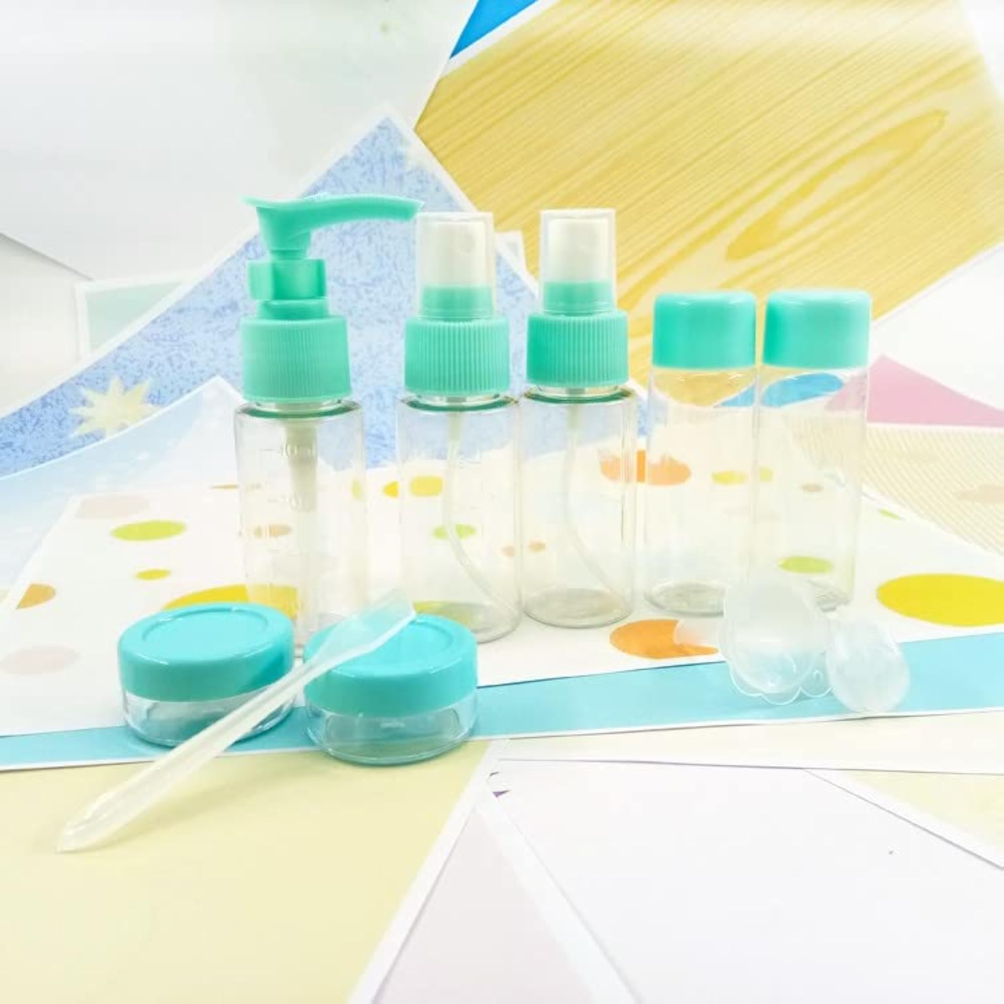 7-Pcs Travel Bottles Kit, Refillable Leak Proof Containers