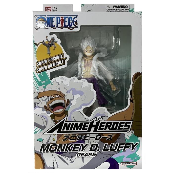 Action figure di One Piece - BANDAI - Anime Heroes - 37054 - Luffy Gear 5 - 17 cm