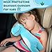 Lenwen 2 Pcs Seat Belt Pillow for Kids Cover for Boys Girls Seatbelt Cushion Pillow for Toddler Car Strap Covers for Travel Sleep Neck Head Support Pad(Blue,Dinosaur)