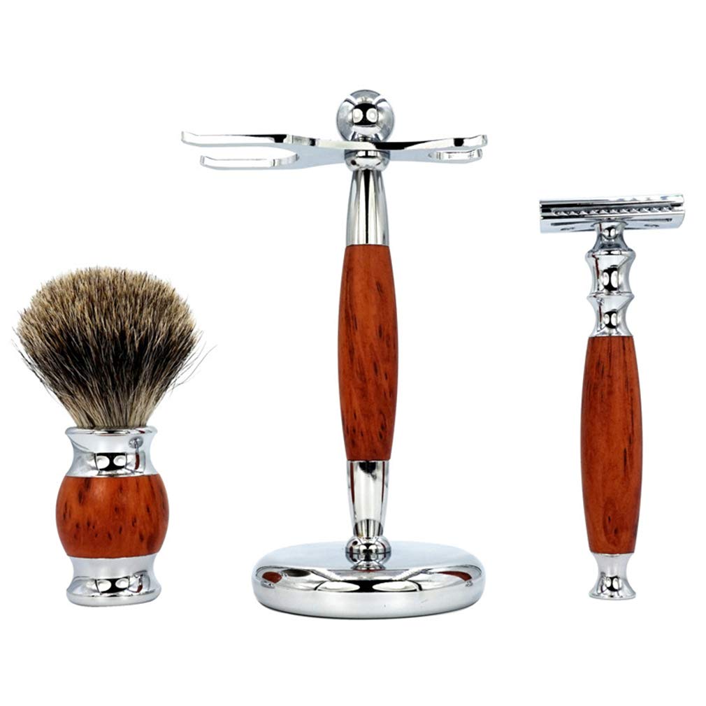 Classic rasatura Rasoio del Metallo dell'Acciaio Inossidabile Manuale del Rasoio di Sicurezza Manuale Rasoio Diritto del Bordo Che Rade Perfetto Shave