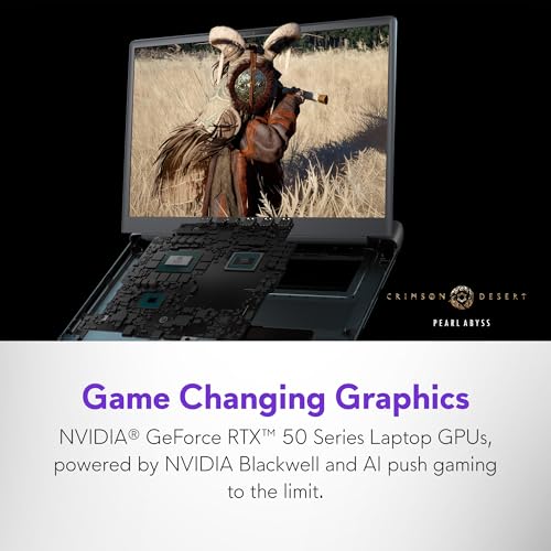 Alienware 16 Area-51 Gaming Laptop AA16250-16' WQXGA 240Hz Display, Intel Core Ultra 9-275HX, 32GB DDR5 RAM, 1TB SSD, NVIDIA GeForce RTX 5070Ti, Windows 11 Home, Onsite Service - Liquid Teal