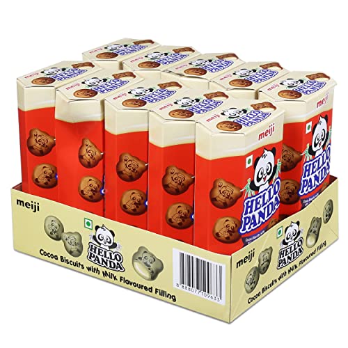 Image of meiji Hello Panda Biscuits(50 G(Pack Of 10), Cocomilk), 300 Grams