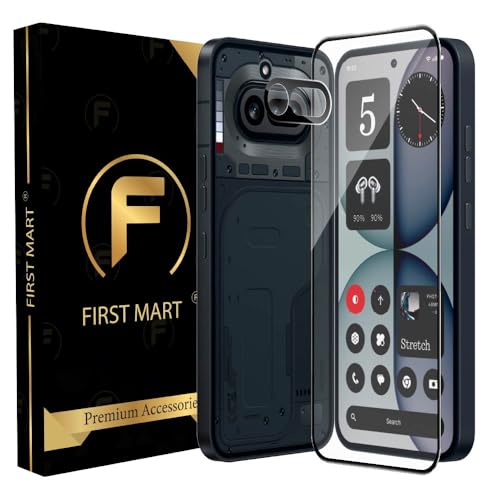 Image of FIRST MART Tempered Glass for Nothing Phone 4A with Black Camera Lens Protector & Installation Kit | HD Clear, Edge-to-Edge, Scratch Resistant, Case-Friendly | Pack of 1