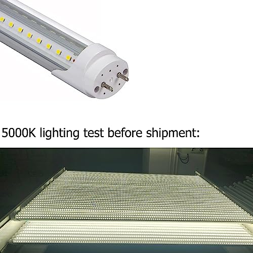 Image of 3 Foot T8 LED Tube Lights 30W,Daylight White 5000K,V Shape,Clear Lens,Ballast Bypass,G13 Base,F30T8 F30T10 F30T12 Replacement Bulb Lamp,Home,Shop,Cabinet,Pack of 10