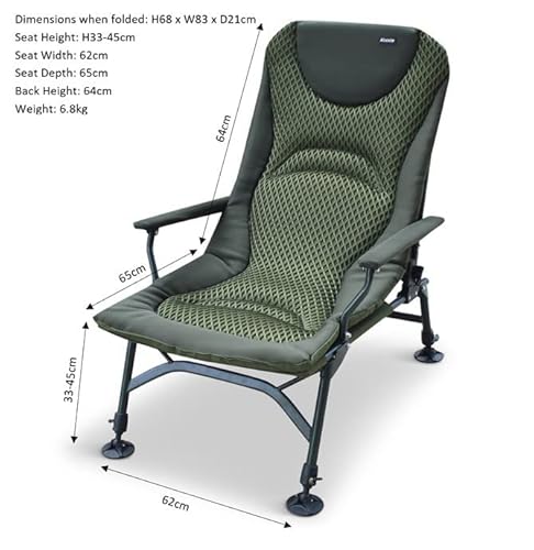 Koala Abode 3D ULTRA H.D. Mesh Padding Carp Fishing Camping Armchair Recliner Chair - Image 2