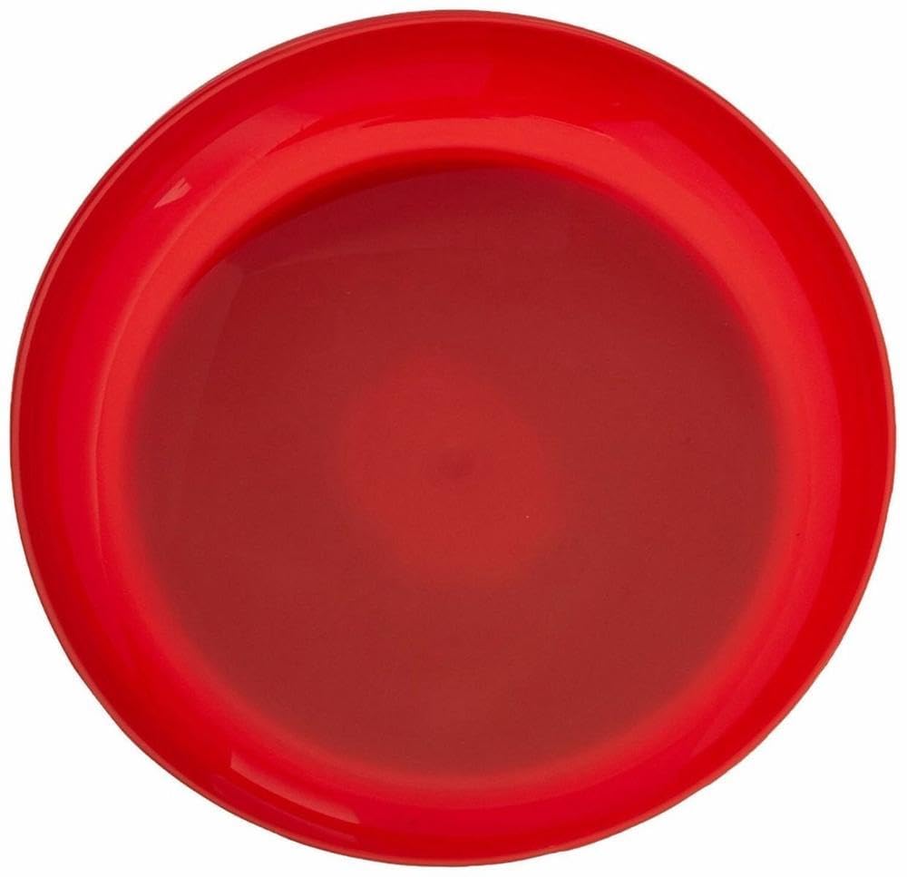 Patterson Medical – Plato con borde, redondo 20 cm/8 pulgadas, color rojo