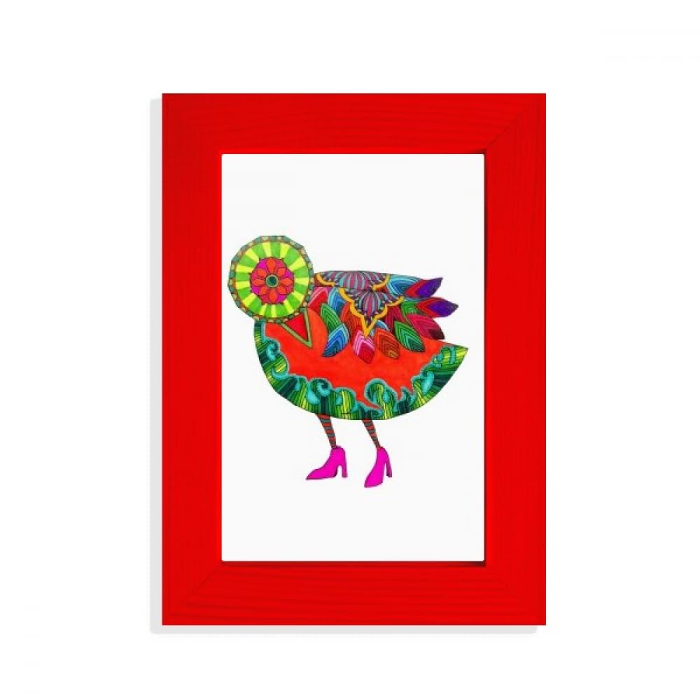 Cadre photo Happy New Year rouge Art déco pour décorer le salon en fête