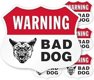 SmartSign “Bad Dog†Funny Warning Decal Set | Five Pack of 2.75