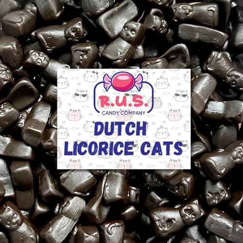 Dutch Licorice Cats by RUS Candy Company, 2 Pack - 5.29 oz Each | Authentic Dutch Candy | Imported Licorice Treats - comes with travel size bags (Cats)