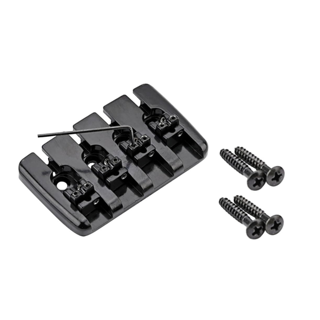 Totority Adjustable Metal Bass Bridge Saddle Sound Quality Improvement for Bass Guitars