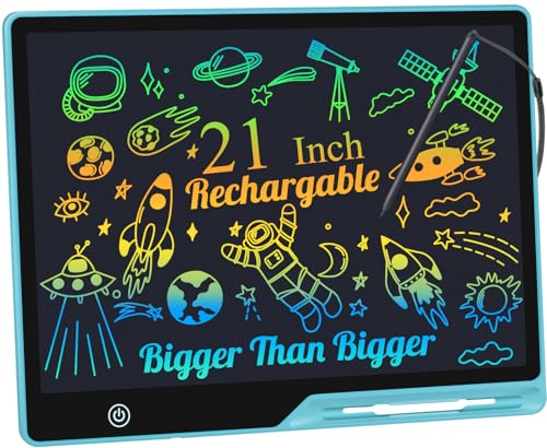 LCD Writing Tablet for Kids, Rechargeable 21 Inch Doodle Board,Ea...