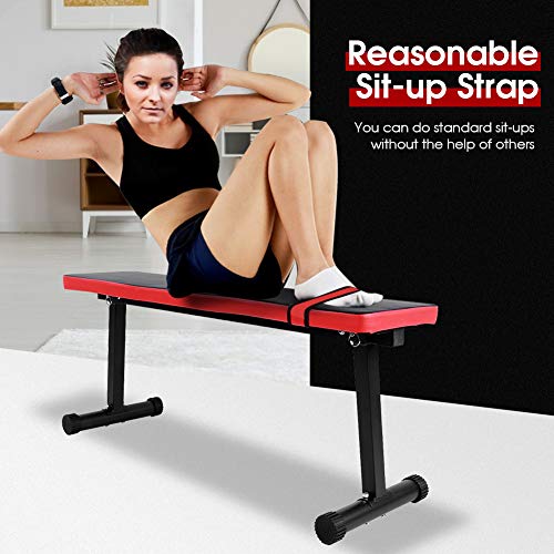 Halterbank Platte fitnesskruk, zware structuur Fitnesskruk Gewichthefkruk Platte kruk Apparatuur voor krachttraining thuis 114 x 33 x 47 cm - Image 3