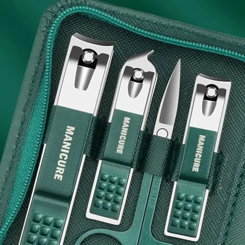 Kit de manucure élégant 9 pièces avec étui en cuir