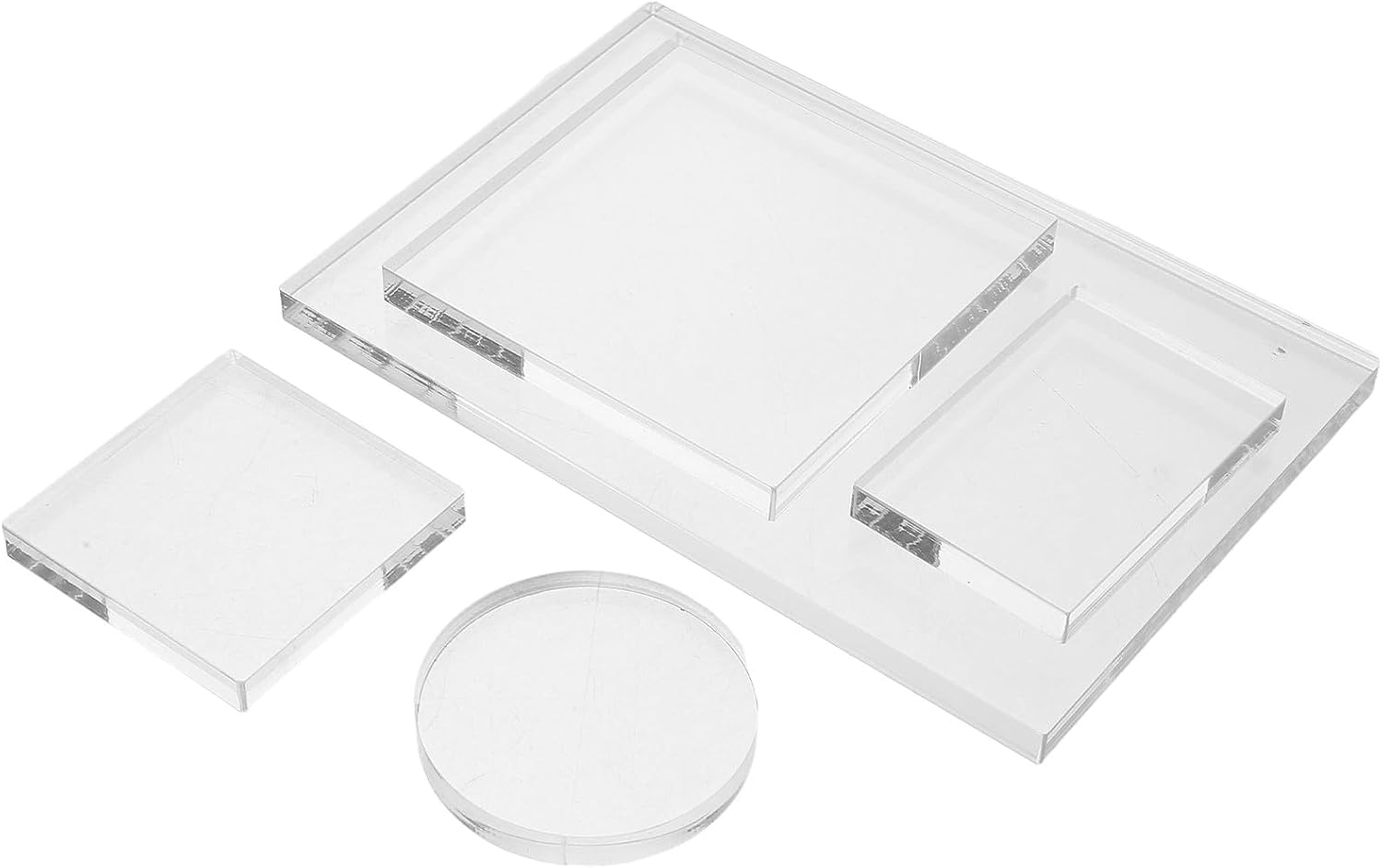 ABOOFAN 5pcs Acrylic Stamp Blocks Stamper Blocks for Scrapbooking and Card Making DIY Crafting Supplies
