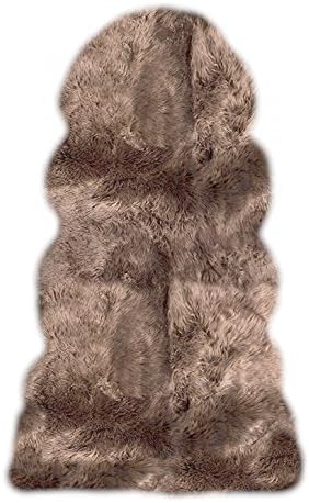 LAMBZYShapes Sheepskin One and The Half Pelts Area Rug, Light Brown