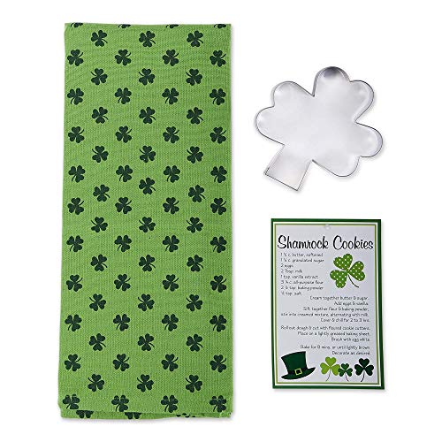 DII Celebrate St. Patrick's Day Kitchen Collection, Shamrock Cookie, Gift Set