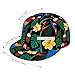 Men Women Macaw and Tropical Cocktail Art Baseball Cap Snapback Dad Hat for Camping Golf Outdoor, Fashionable Comfortable Fit Peaked Cap