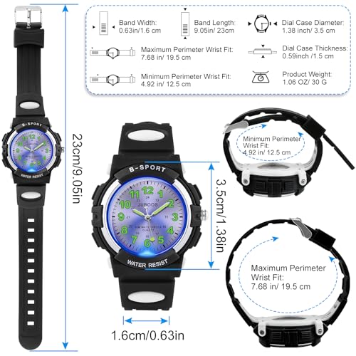 Image of Juboos Kids Watch Analog for Boys Girls, Childrens Waterproof Soft Strap Kids Time Teaching Quartz Wristwatch for Ages 5-15