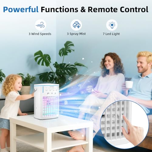 Ventilateur de refroidissement d'air USB silencieux avec humidificateur - 6