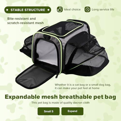 Bolsa expandible para mascotas con estructura plegable y portátil 5