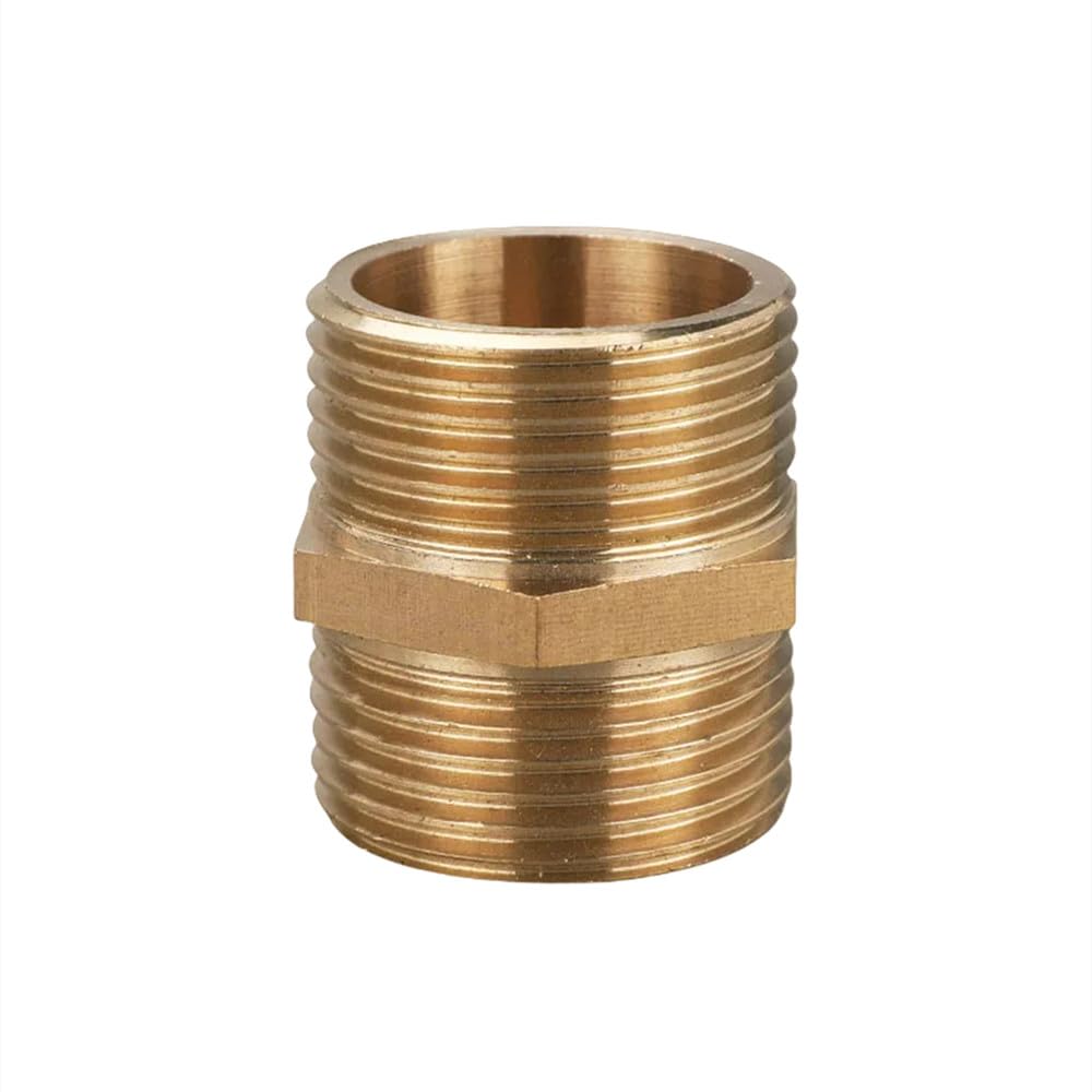 Adaptador de acoplamiento rápido de boquilla hexagonal para tubería de latón, rosca macho a macho de 1/8, 1/4, 3/8, 1/2, 3/4, conector de agua, aceite y gas, 1 a 1, 10 piezas