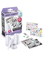 Studio Creator Instant Camera Refill 10 Pack, Photo Creator, Over 700 Prints, Instantly Dry, Personalise Prints with Cool Stickers!, White (CLK 005)