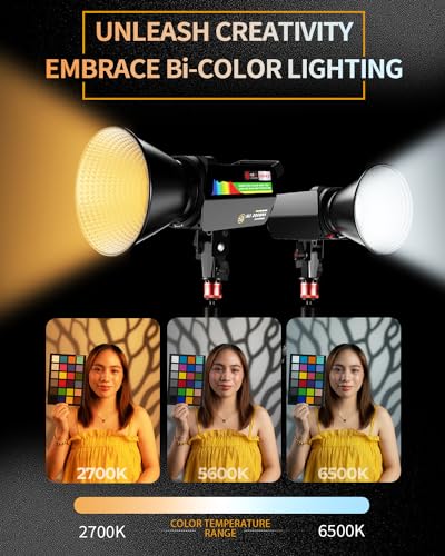 Image of IFOOTAGE SL1 200BNA 200W Bi-Color COB LED Video Light,Standard Bowens Mount Point Source Output Continuous Lighting,APP Control,for Studio Camera Photography Live Streaming