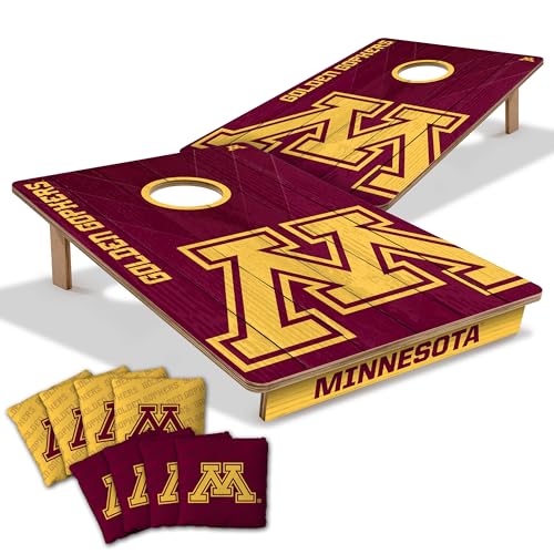 YouTheFan NCAA Minnesota Golden Gophers 2 x 3 Wood Cornhole Game with Logo Bags