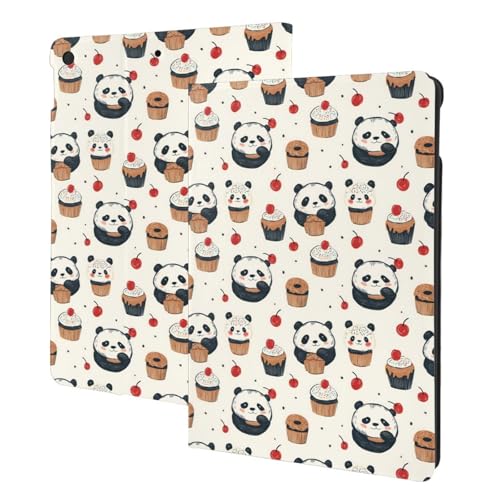 Étui iPad 9e génération gâteau panda, housse folio veille automatique pour iPad 10.2