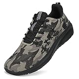 DANNTO Laufschuhe Herren Damen Sneaker Atmungsaktiv Sportschuhe Turnschuhe Leichte Straßenlaufschuhe Mesh Fitness Schuhe Camo 41