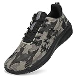 DANNTO Zapatillas de Deporte Hombre Mujer Running Zapatos para Correr Gimnasio Sneaker Deportivas Padel Transpirables Casual Calzado Unisex Camuflaje 41