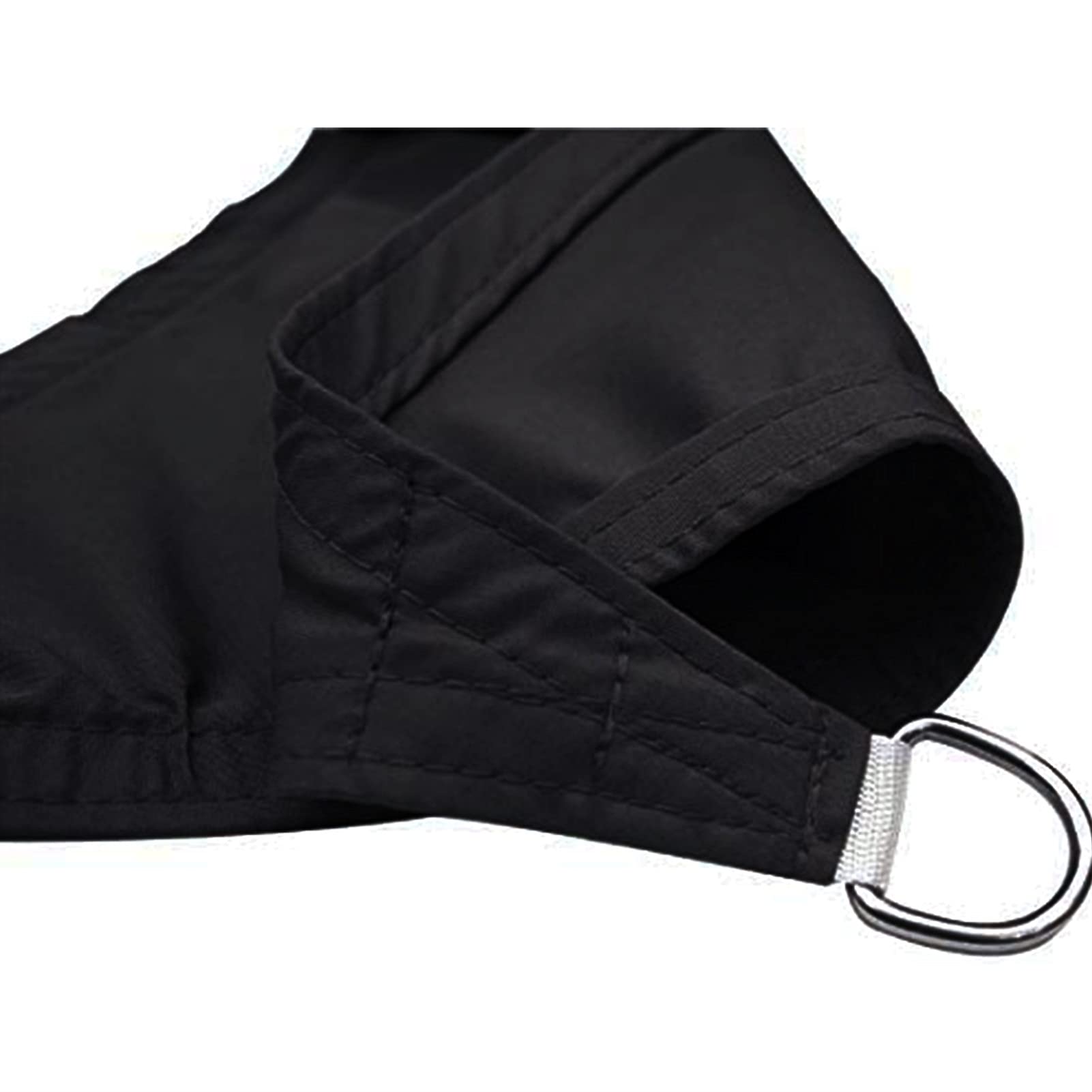 Vela parasole rettangolare 4x6m Tendalino parasole impermeabile anti-UV Baldacchino Impermeabile per patio Cortile Giardino Strutture e attività all'aperto, Nero