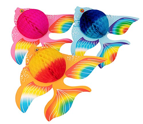 90Shine 8541860304 12Pcs Tropical Fish Party Decorations Supplies- Under-The-Sea/Mermaid/Luau/Hawaiian/Kids Birthday thumb #6