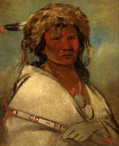 Pinturas murales retro George Catlin impresión artística sobre lienzo premium