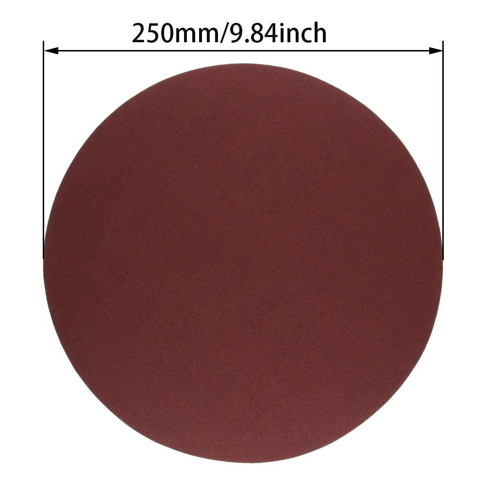 Jutagoss 30pcs 10 inch 250mm 120#/180#/240#/320#/400#/600#/800#/1000#/1500#/2000# Sanding Discs Self Stick Adhesive Back Aluminum Oxide Sandpaper