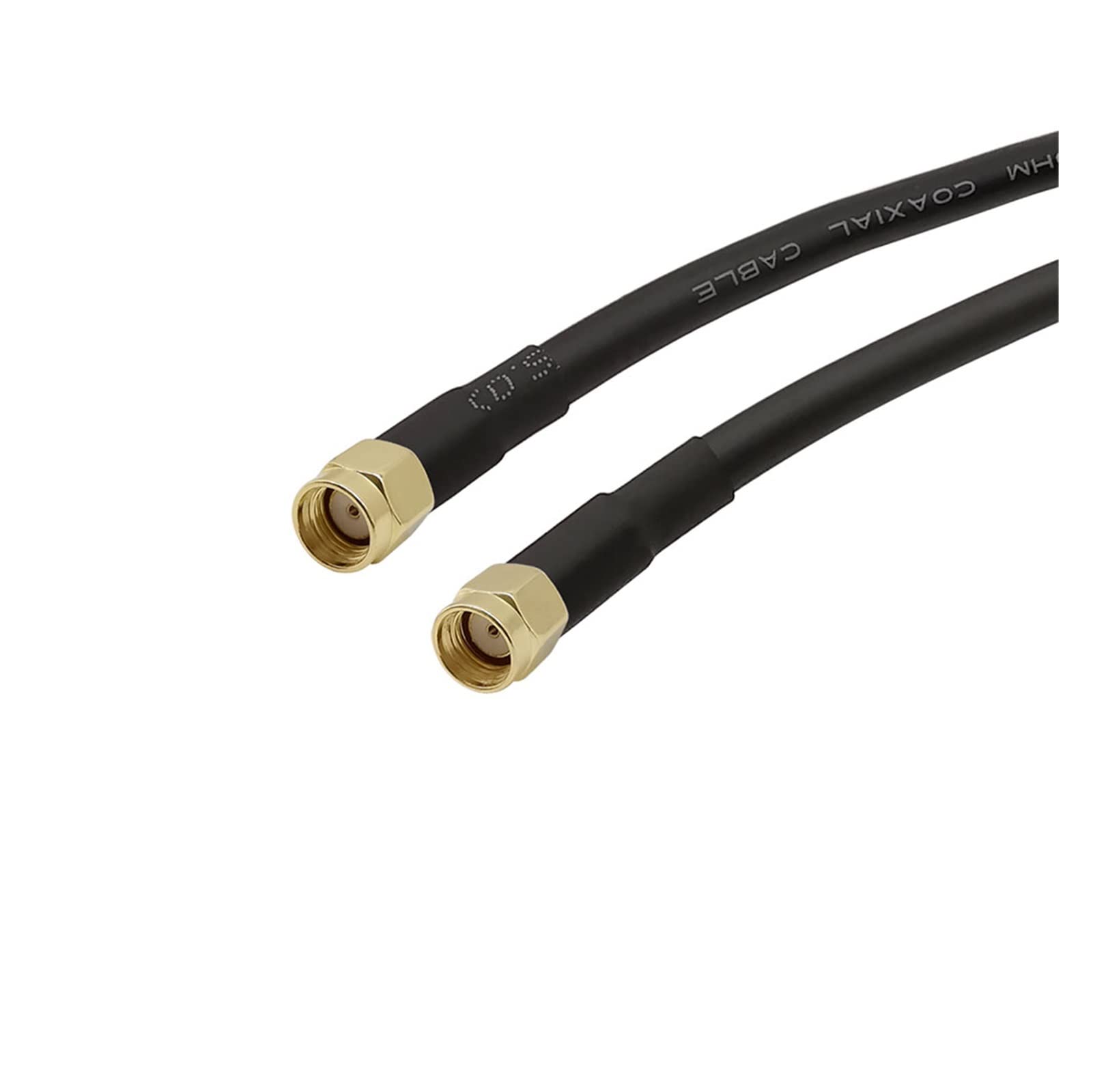 Demasiado Baja pérdida Rg58 Cable Rp SMA Jack Masculino a Rp SMA Gato Masculino RF Coaxial RG-58 0-3 Conector de Alambre de extensión de la Antena del Puente de la Pigtail GHz (Color : 1 M)