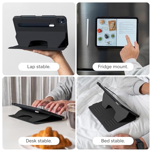 Image of ZUGU CASE Slim Protective Case Designed for iPad Air 13-inch (M4, 2026 / M3, 2025 / M2, 2024) / iPad Pro 12.9-inch (4th /3rd Gen) Wireless Pencil Charging, Multiple Viewing Angles (Sleep /Wake Cover)