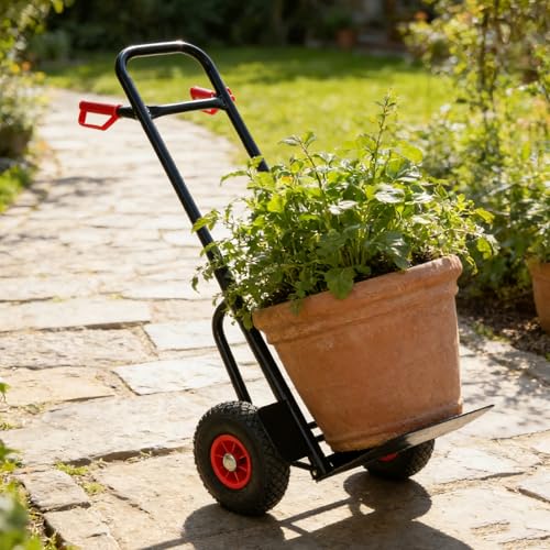 Carretilla de mano resistente 330 lb con ruedas de goma miniatura 5
